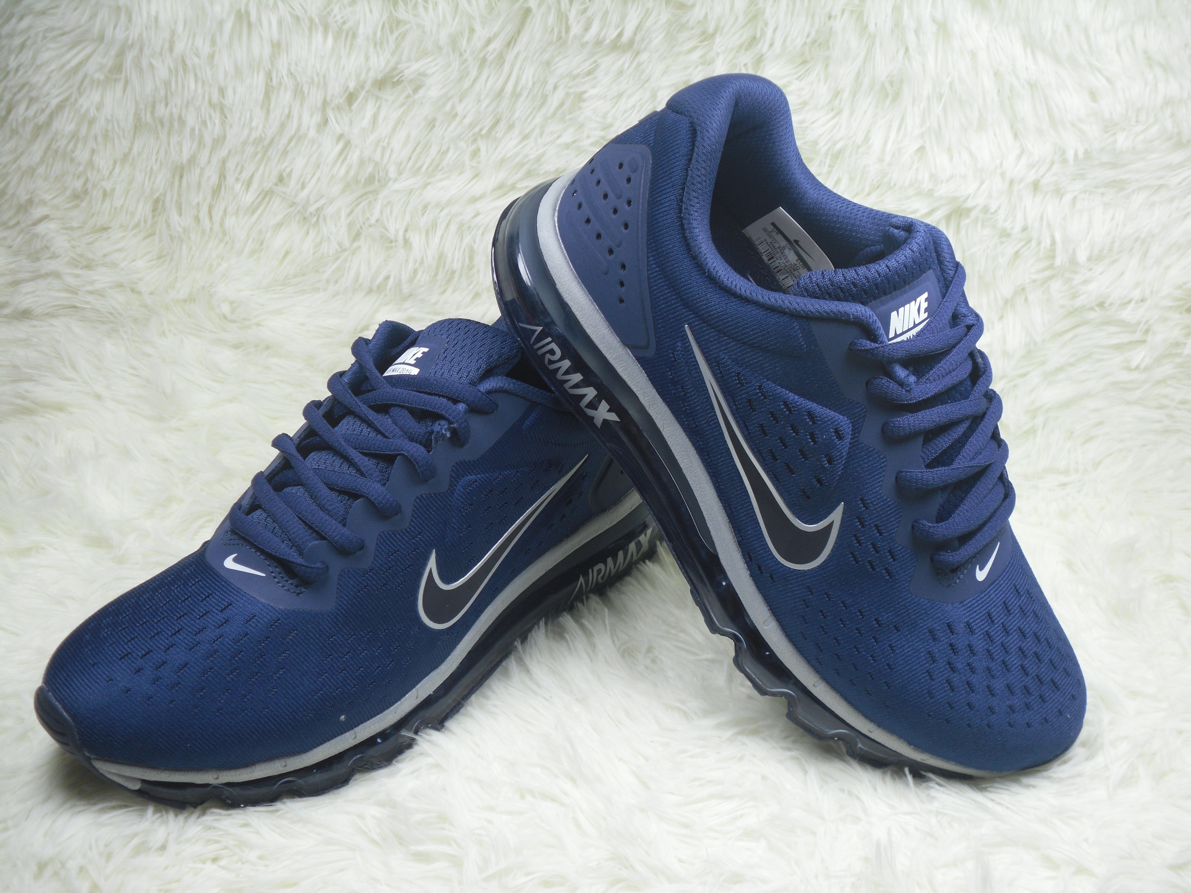 New Nike Air Max 2019 Deep Blue White - Click Image to Close